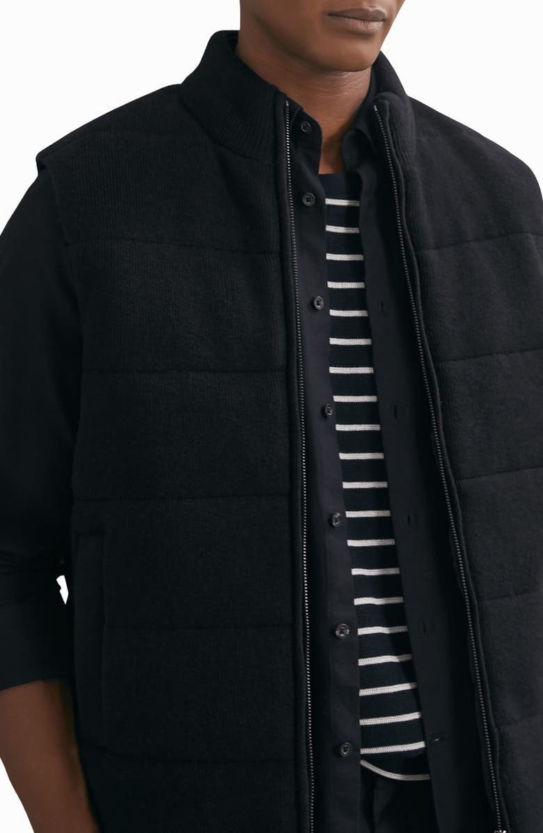 Reiss Quilted Vest, Alternate, color, Navy