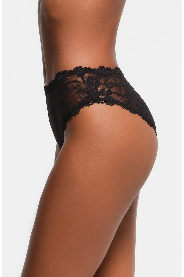 Stretch Lace Briefs, Alternate, color, ONYX