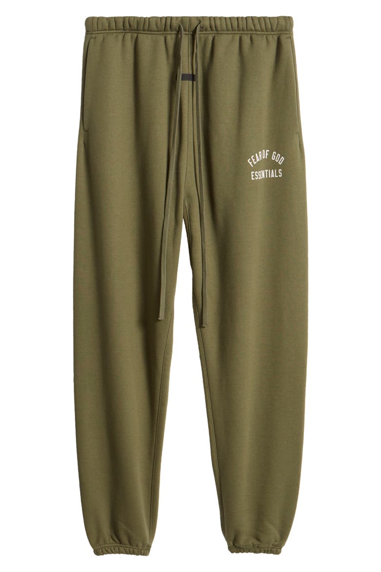 Essential Cotton Blend Fleece Sweatpants, Alternate, color, MILITARY