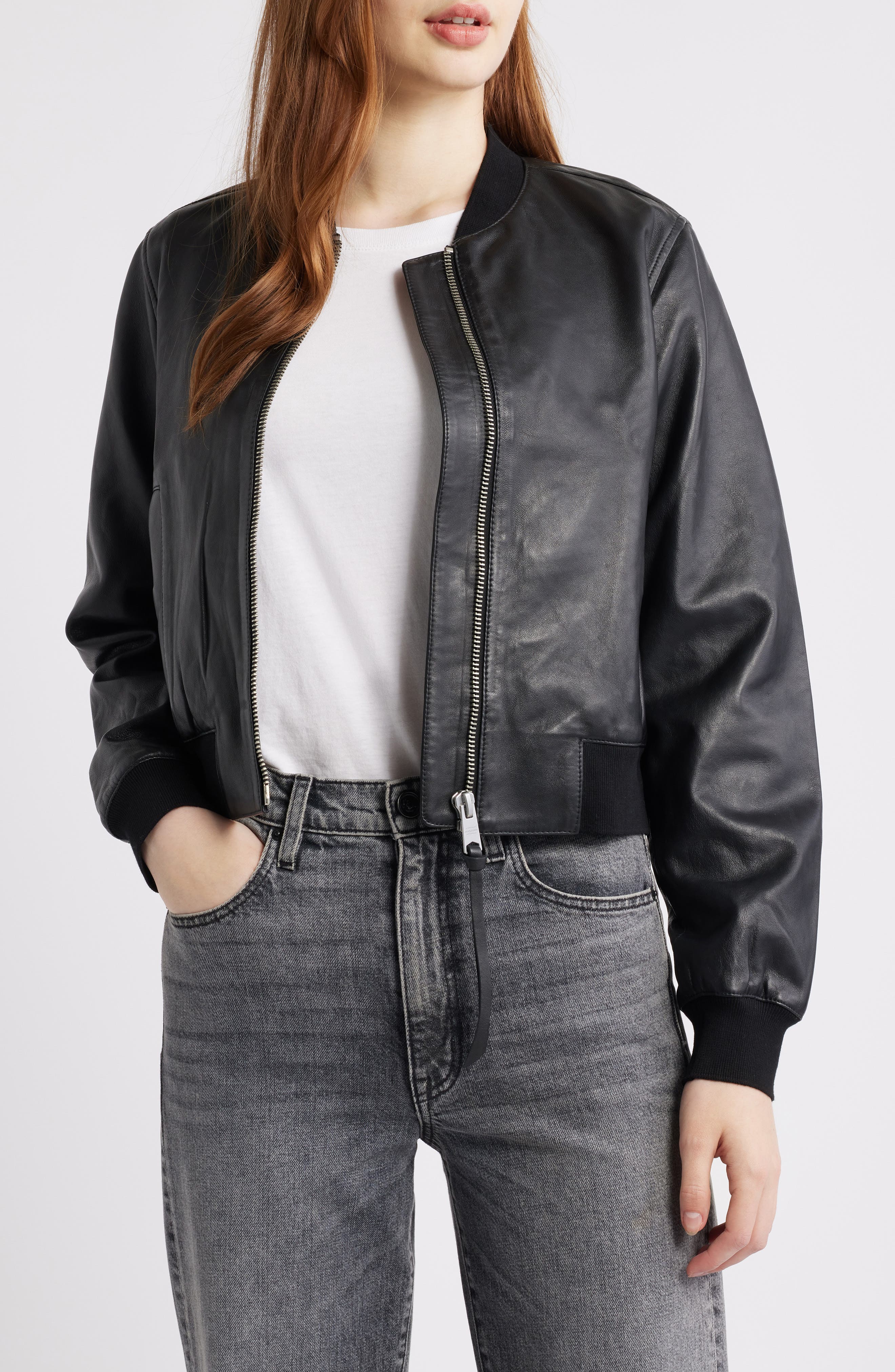 Orten Leather Bomber Jacket