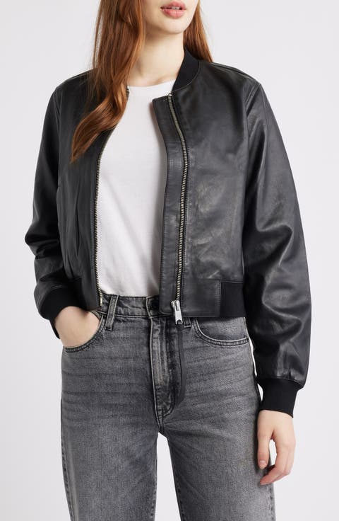 Orten Leather Bomber Jacket