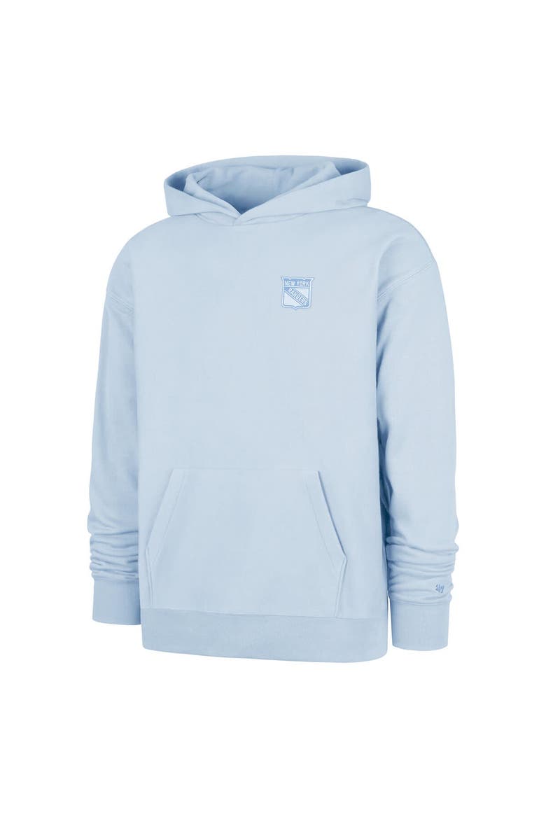 Men's '47  Light Blue New York Rangers Foundation Pullover Hoodie, Alternate, color, Light Blue