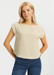 Betabrand Drift Boat Neck Tee Linenette