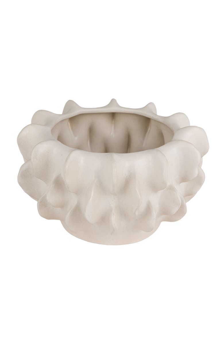 Storied Home Sculptural Planter, Main, color, White