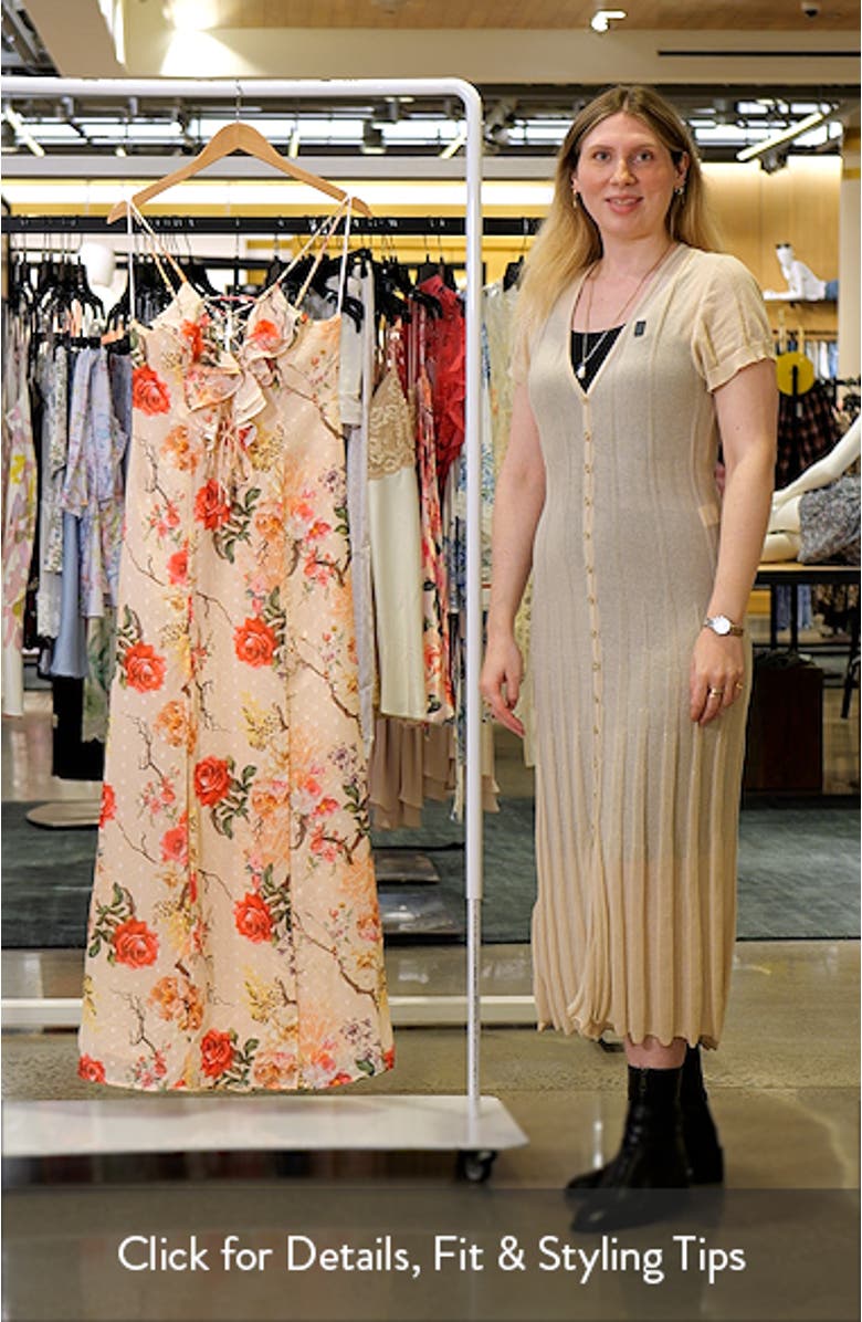 Lovette Floral Chiffon Gown, sales video thumbnail