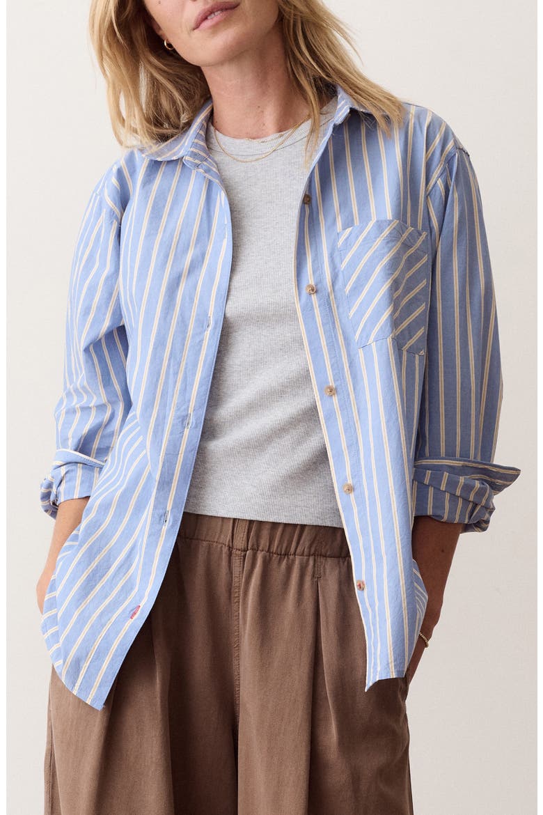 Jane Relaxed Striped Shirt, Main, color, BLUE STRIPE