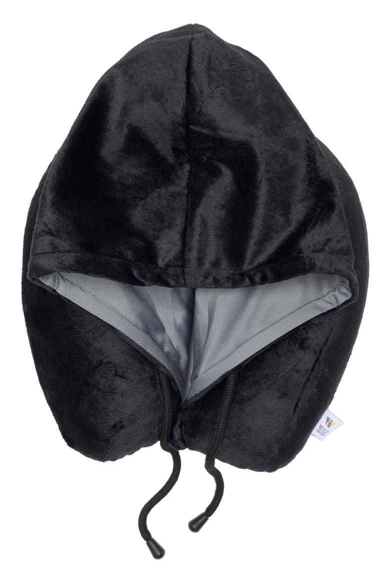 Hooded Neck Pillow, Main, color, BLACK CHARCOAL