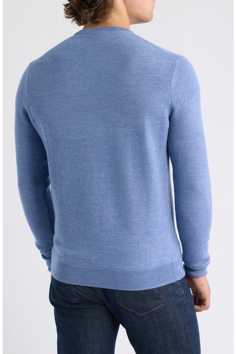 Autumn Crest Honeycomb Crewneck Sweater, Alternate, color, BLUE FREESIA