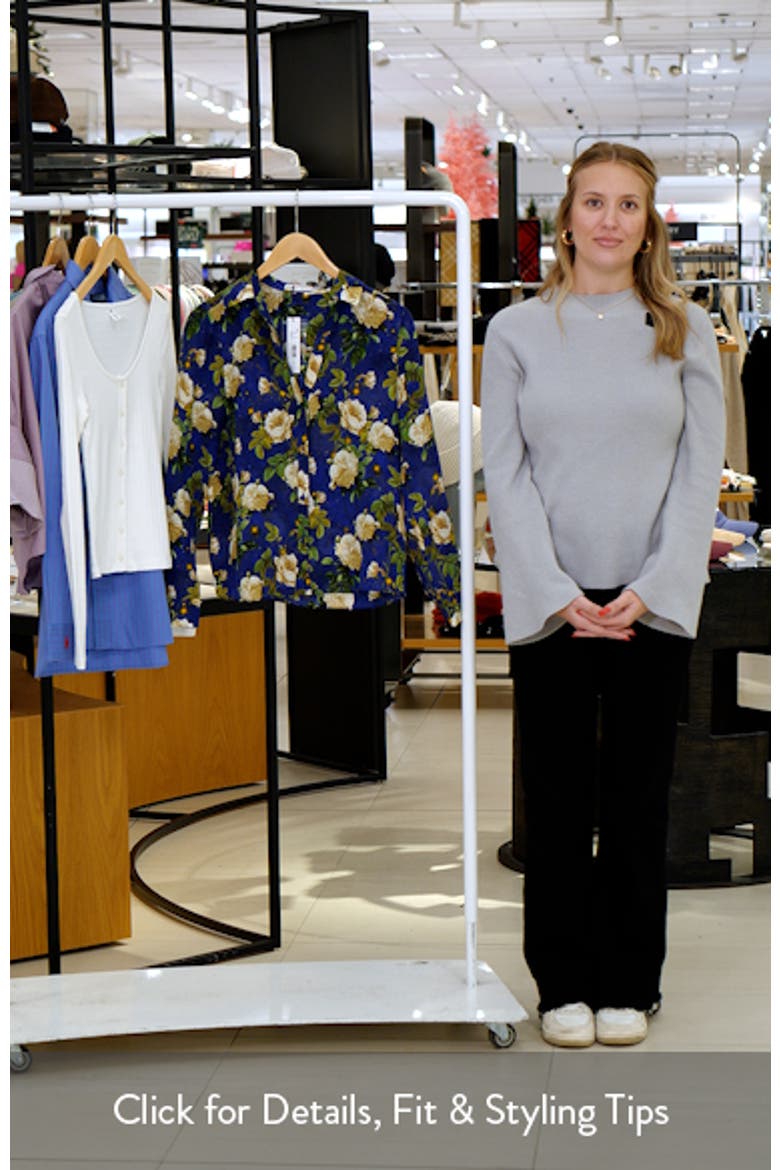 Eloise Floral Silk Button-Up Shirt video