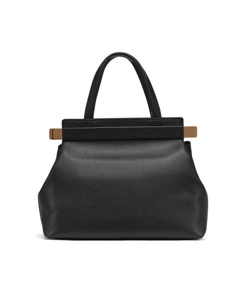 Karl Lagerfeld Paris Jacqueline Satchel In Black/gold