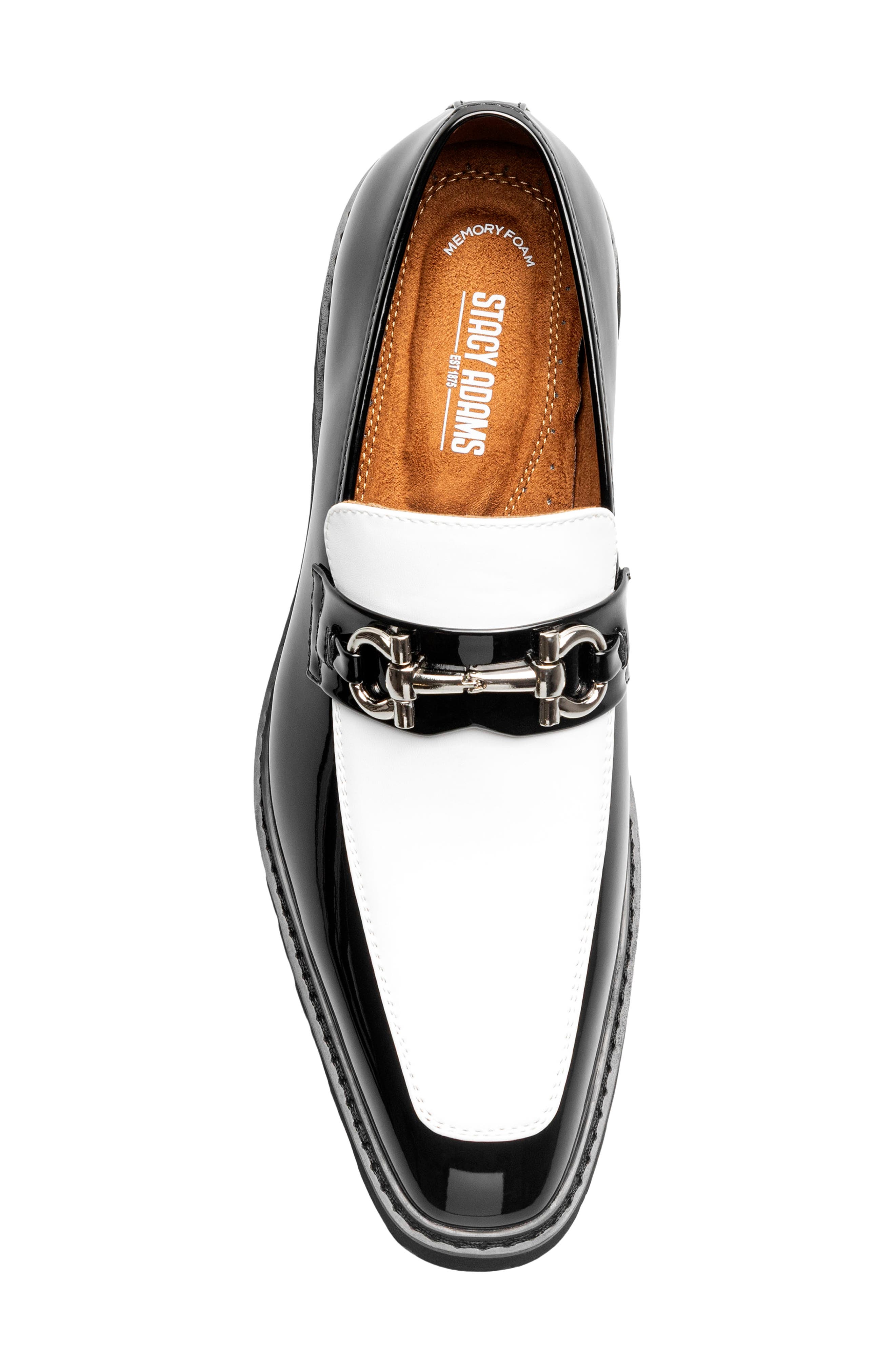 Carabello Moc Toe Bit Loafer, Alternate, color, BLACK/ WHITE