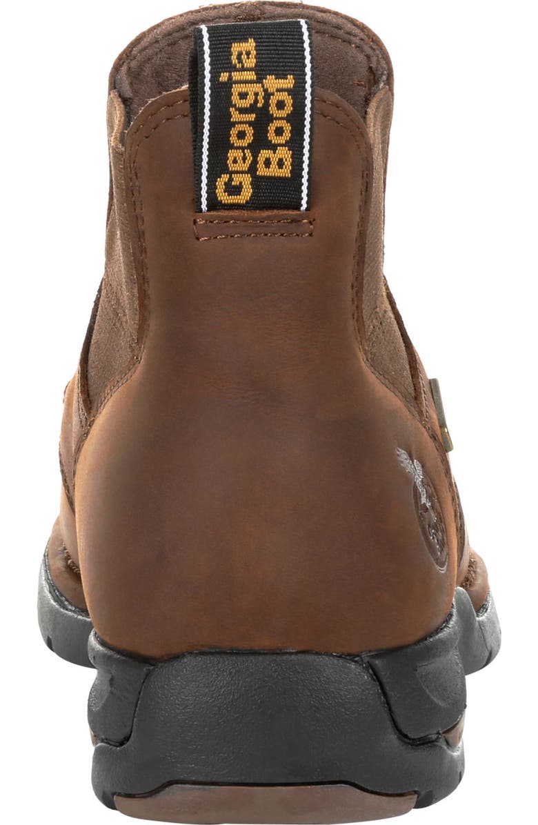 Georgia Boot Chelsea Waterproof Work Boot, Alternate, color, Dark Brown