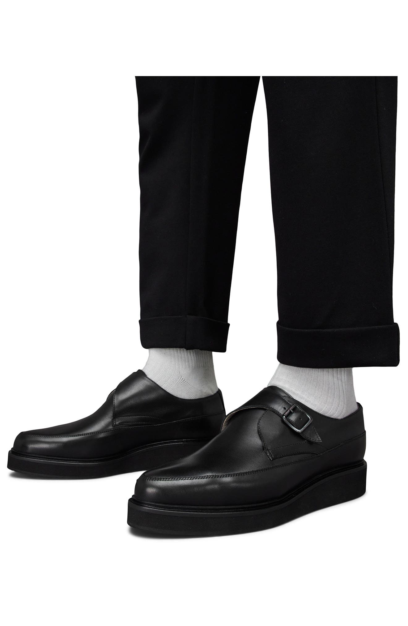 AllSaints Luke Monk Strap Shoe, Alternate, color, 