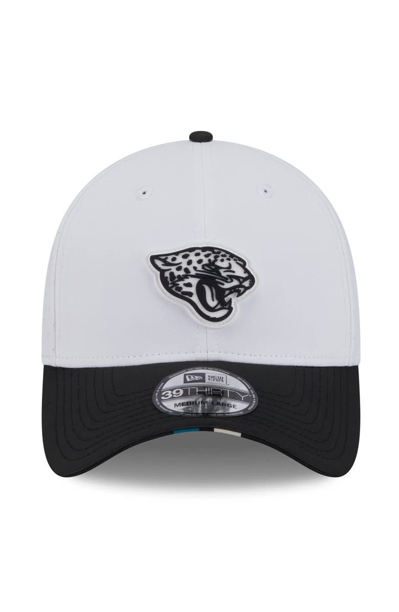 New Era Men's New Era White/Black Jacksonville Jaguars 2025 NFL Training Camp 39THIRTY Flex Hat, Alternate, color, White