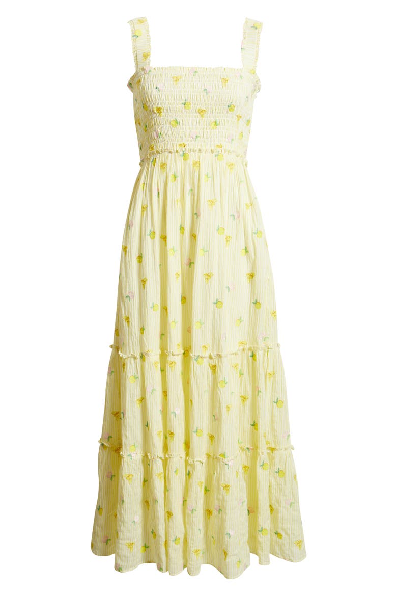 Hadly Smocked Maxi Dress, Alternate, color, ESTELLE YELLOW