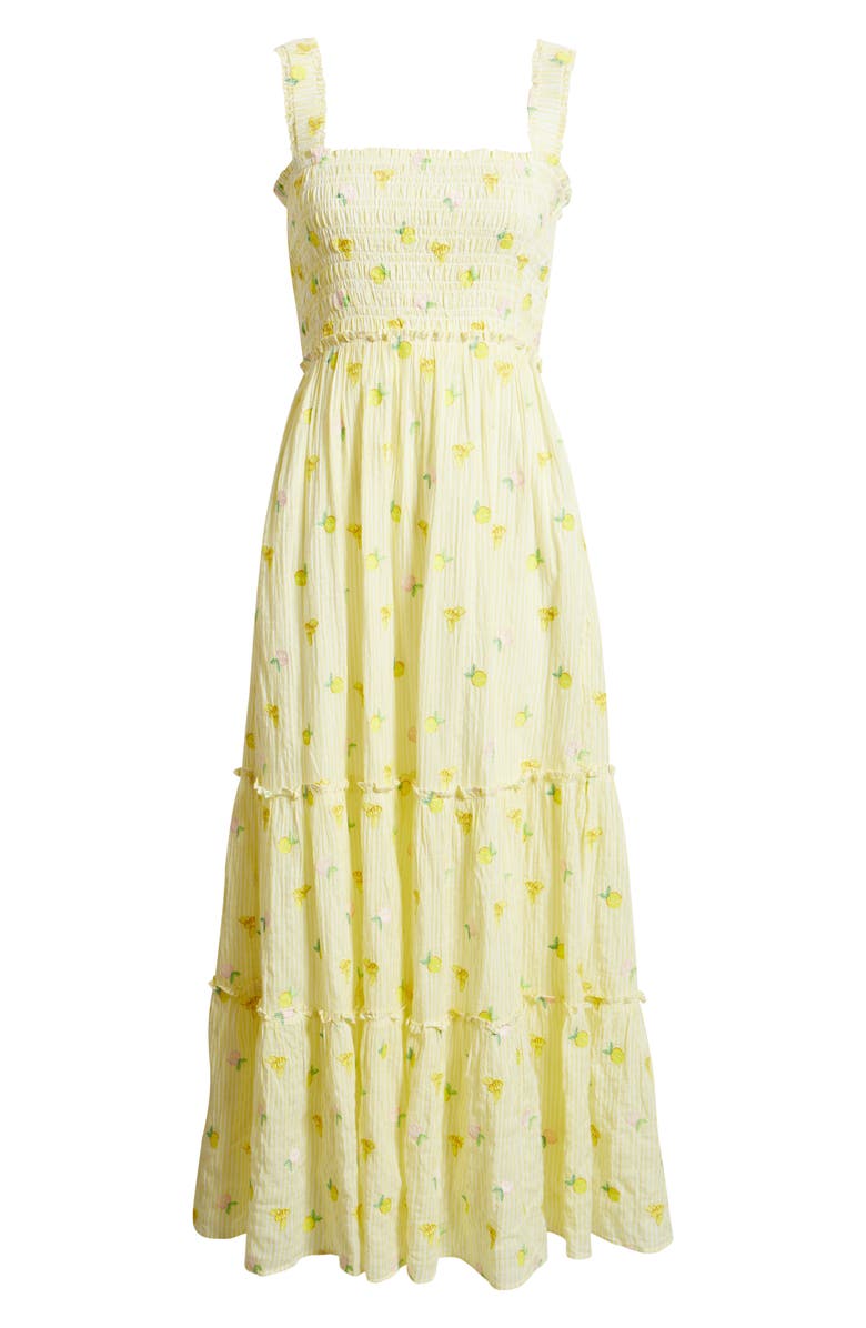 Lilly Pulitzer<sup>®</sup> Hadly Smocked Maxi Dress, Main, color, Estelle Yellow