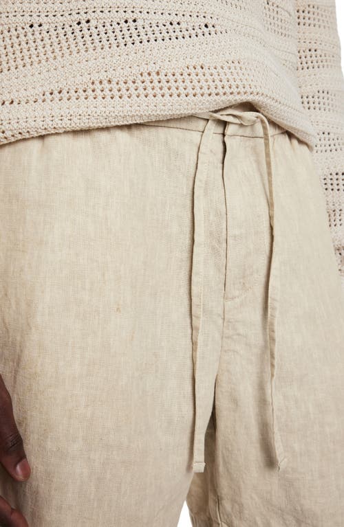 John Varvatos Daryl Drawstring Linen Blend Shorts