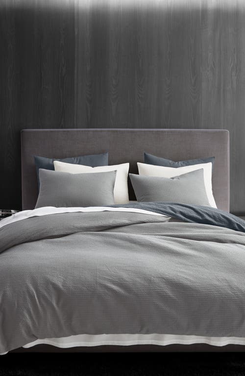 Vera Wang Waffle Pique Duvet Cover & Sham Set In Midnight Blue