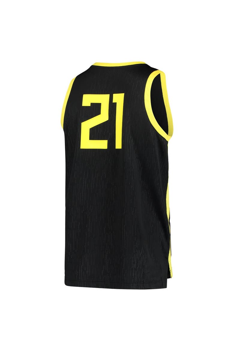 Men's Nike #21 Black Oregon Ducks Team Replica Basketball Jersey, Alternate, color, Black