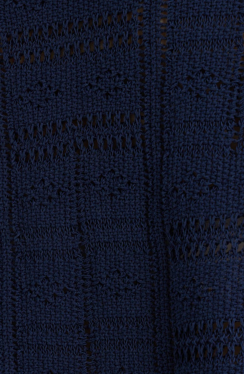 rag & bone Morgan Pointelle Stitch Sweater, Alternate, color, Navy