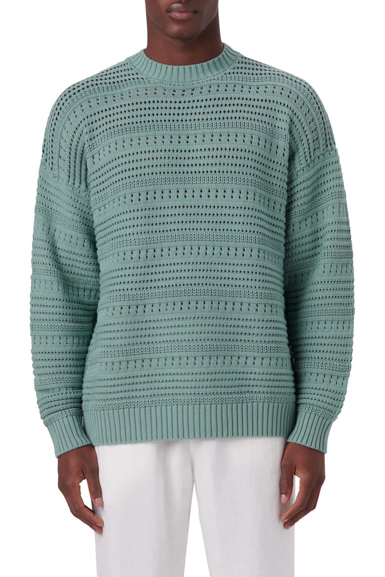 Cotton Crewneck Sweater, Main, color, SAGE