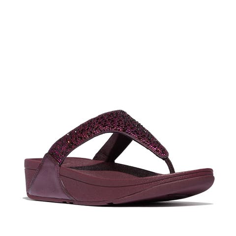 Lulu Crystal-mix toe-post sandals