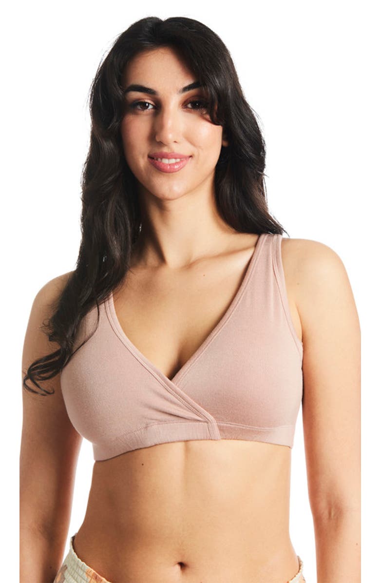 Everly Grey Paisley During & After 3-Piece Maternity/Nursing Sleep Bras, Alternate, color, Lily