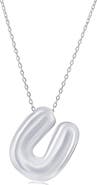 SIMONA Bubble Initial Pendant Necklace