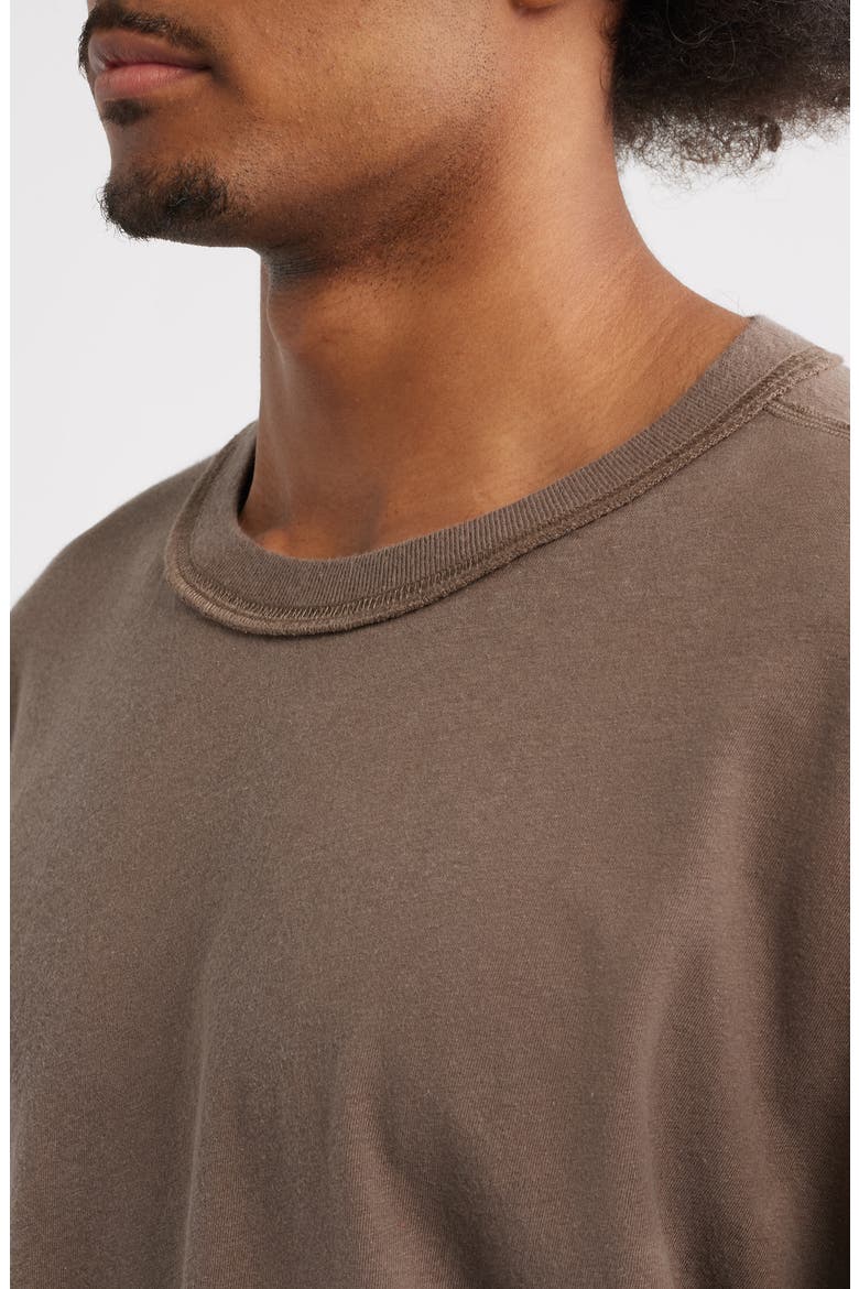 Reversible Cotton T-Shirt, Alternate, color, VINTAGE BROWN