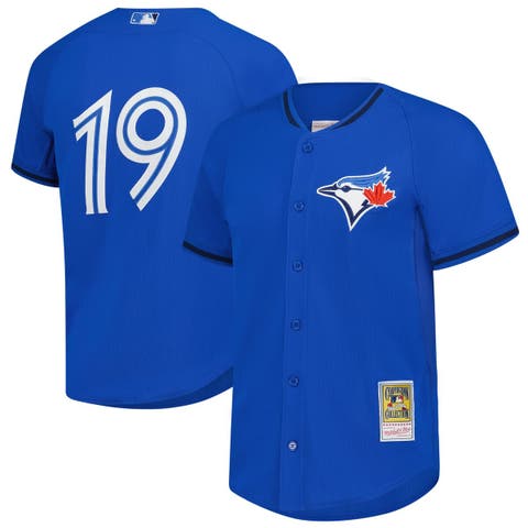 Men's Mitchell & Ness Jose Bautista Blue Toronto Blue Jays Authentic Batting Practice Jersey