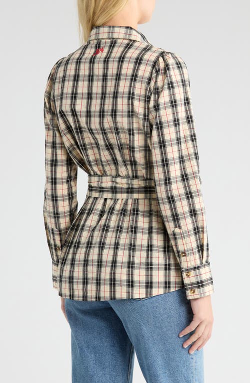 Damson Madder Harley Plaid Button-up Shirt In Neutral