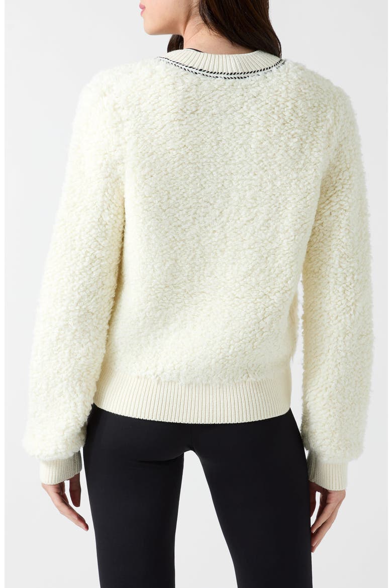 Emma Bomber Fleece Jacket, Alternate, color, VANILLA CREAM