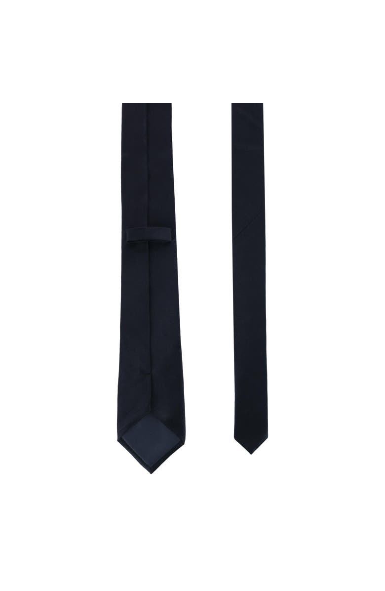 Trafalgar Sutton Solid Color Silk Brace and Necktie Combo, Alternate, color, Black