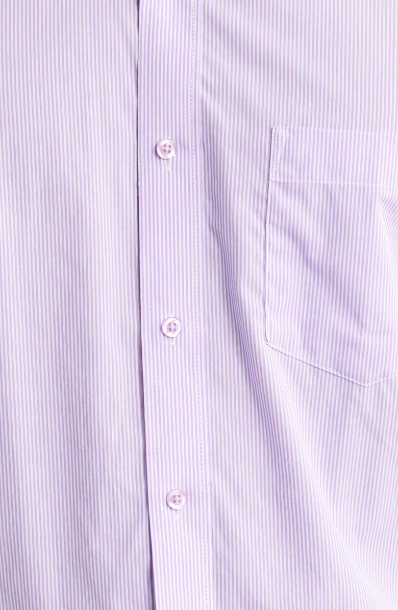 Roffe Accessories Eagle Regular Fit Stripe Cotton Button-Down Oxford Shirt, Alternate, color, Lilac