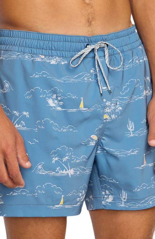 Billabong Lineup Layback Swim Trunks In Blue