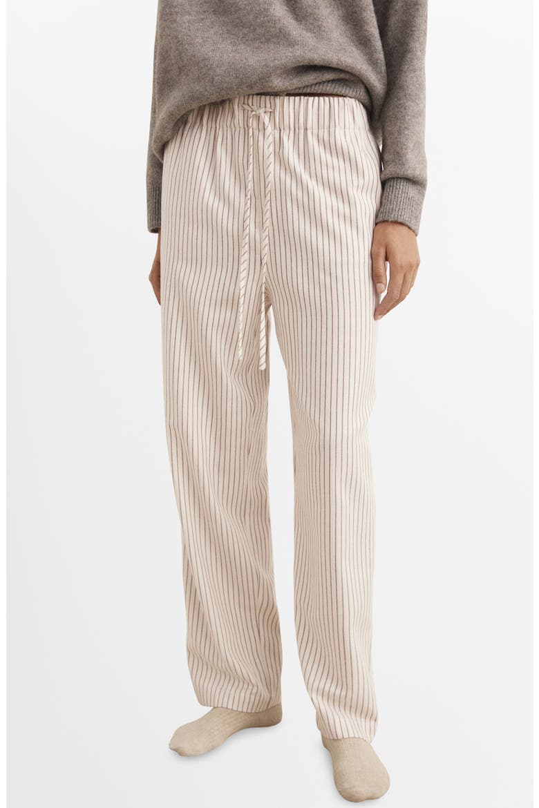 Stripe Flannel Pajama Pants, Main, color, IVORY WHITE