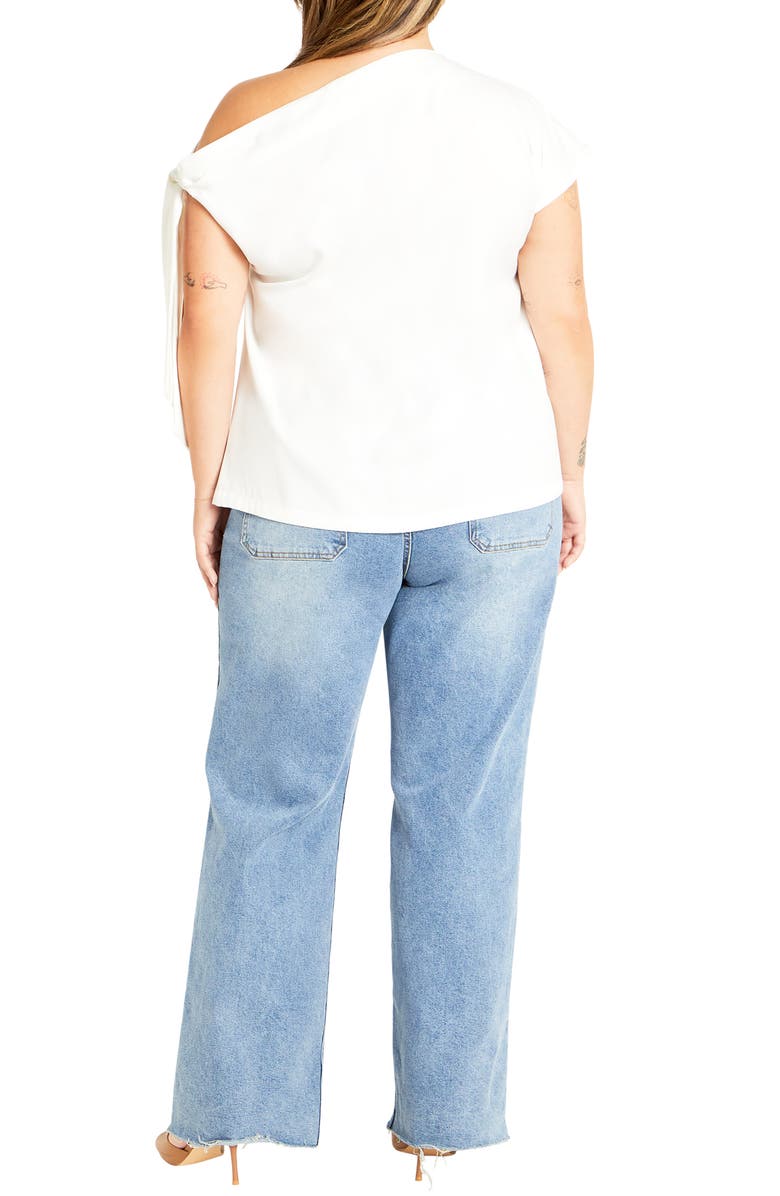 City Chic Aliza One-Shoulder Top, Alternate, color, 