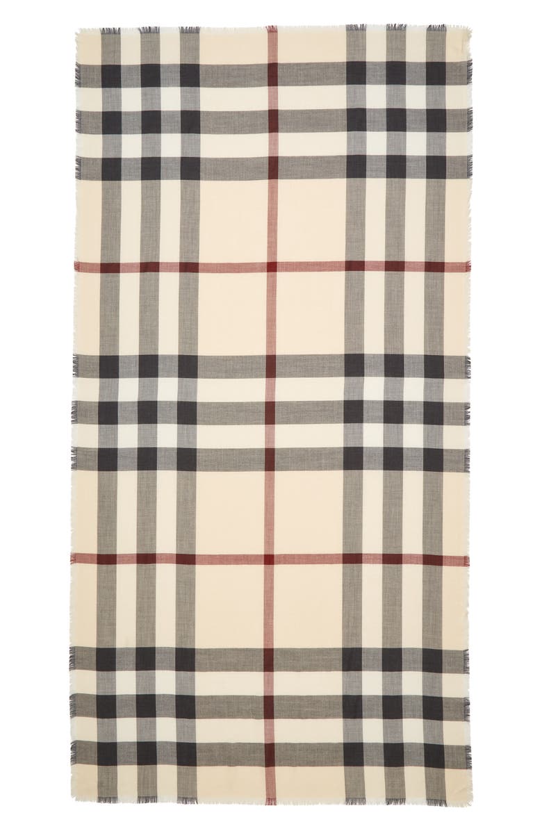 Burberry Check Lightweight Cashmere & Silk Scarf, Main, color, 