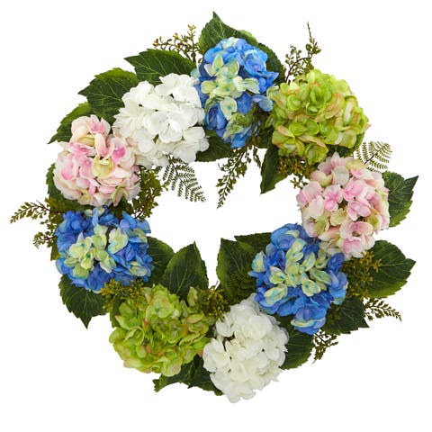 24-in Hydrangea Wreath