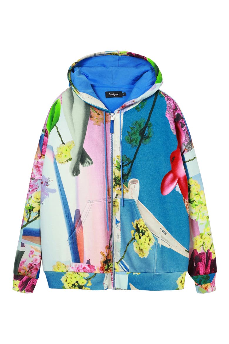 Airplane Cotton Hoodie, Alternate, color, BLUE MIX