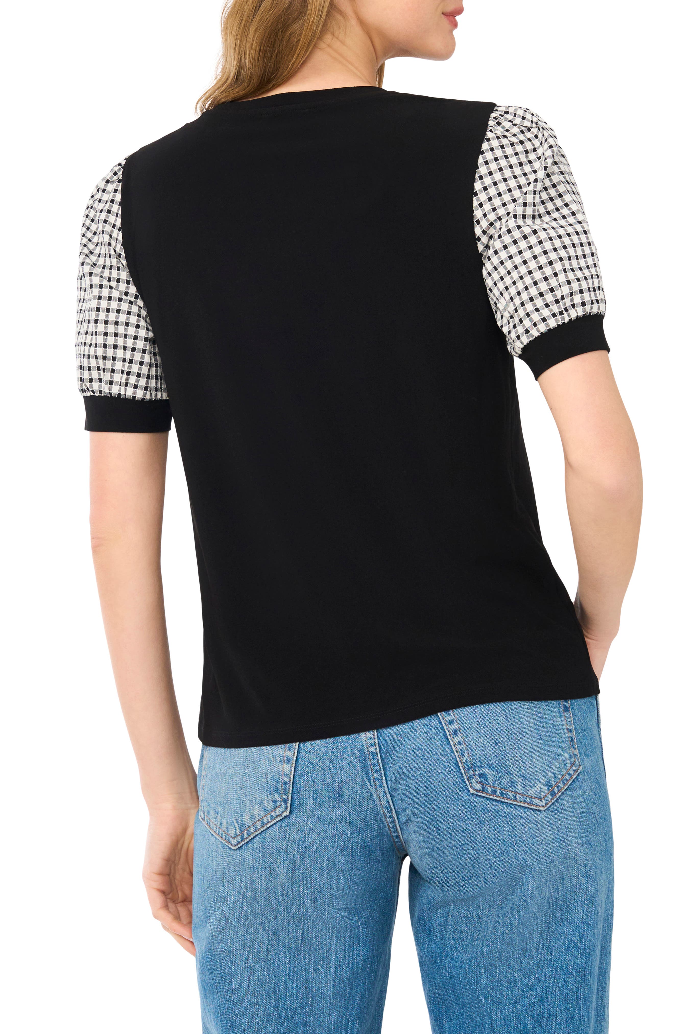Gingham Short Sleeve Top - image 2