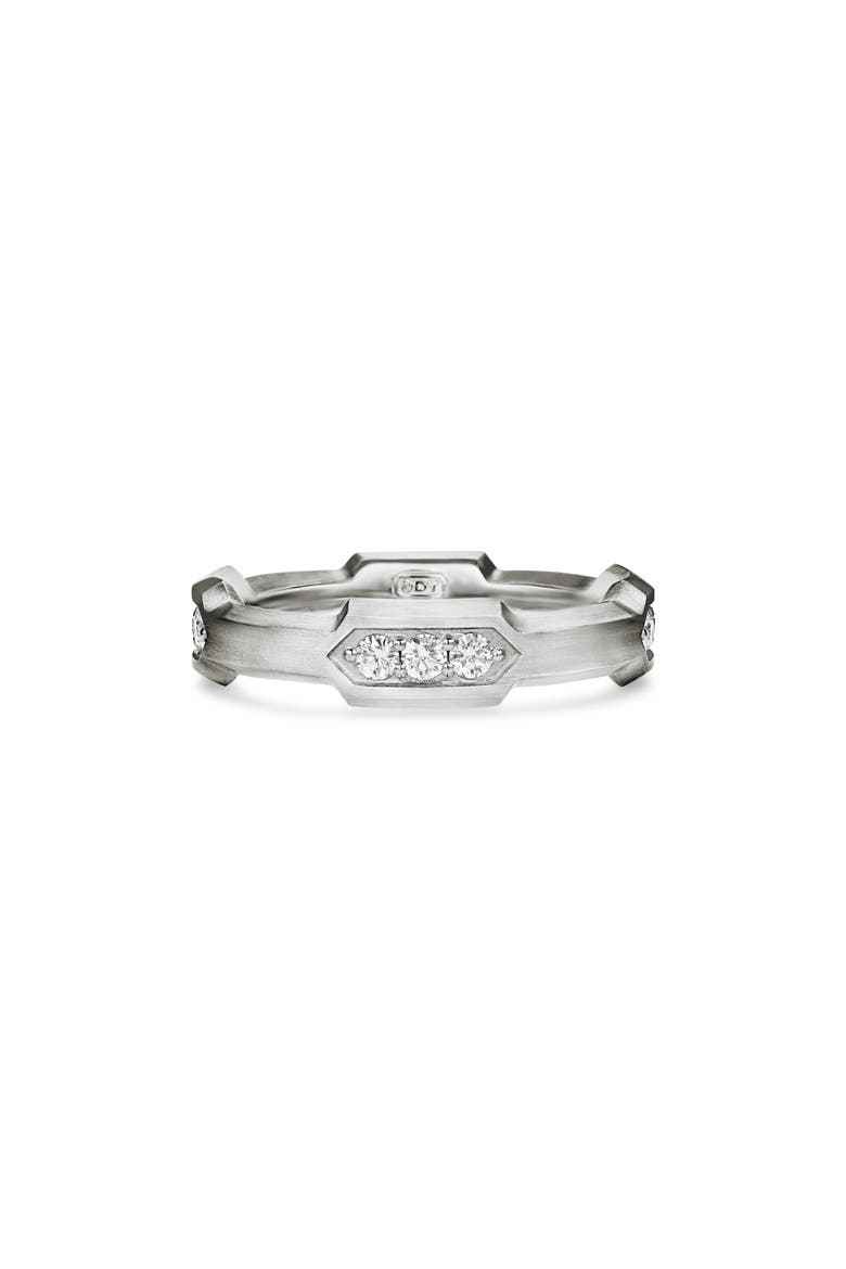 6MM HEX PAVE STATION BAND RING, Alternate, color, STERLING SILVER