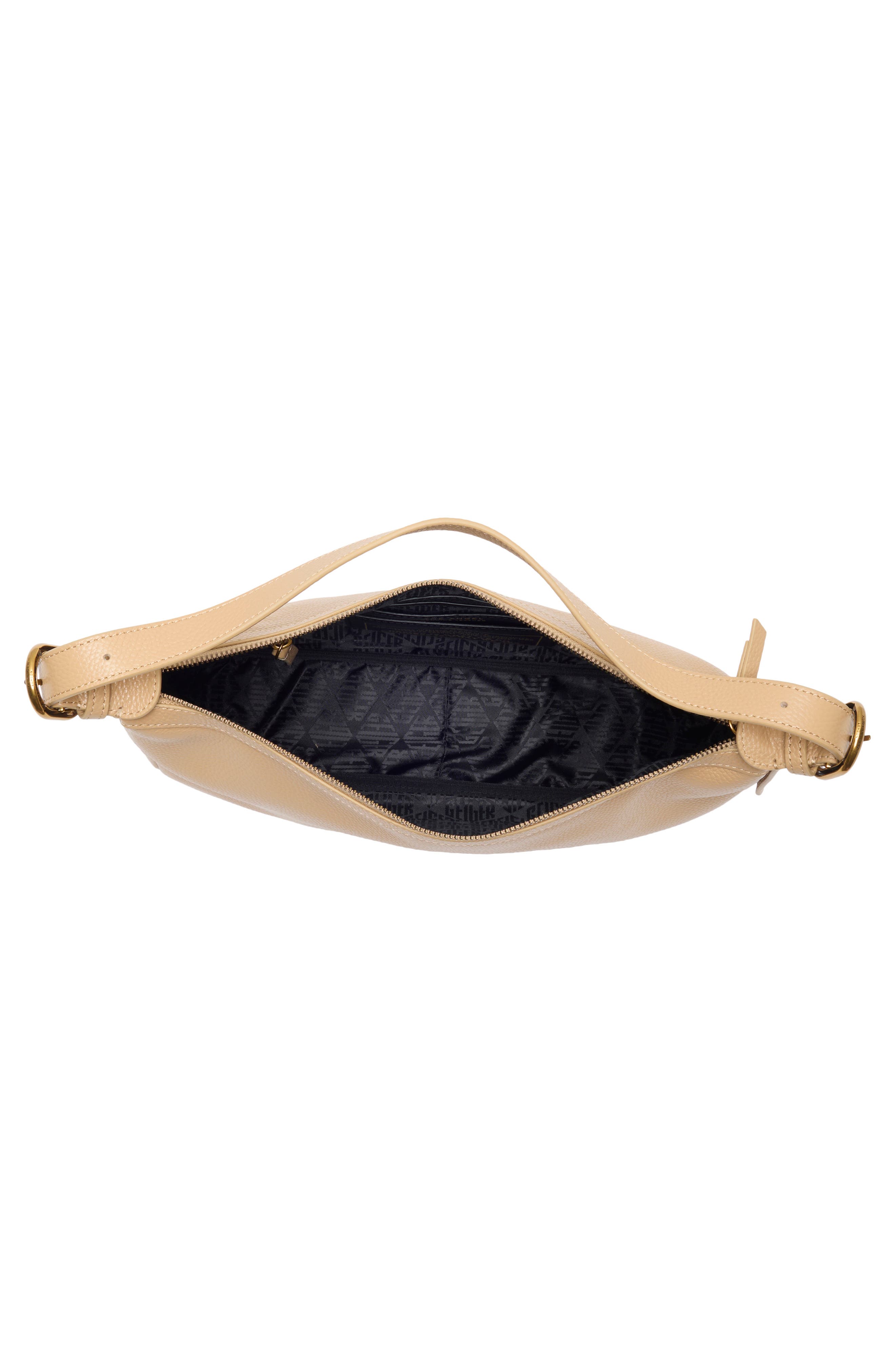 Angel Soft Leather Shoulder Bag, Alternate, color, DARK BEIGE