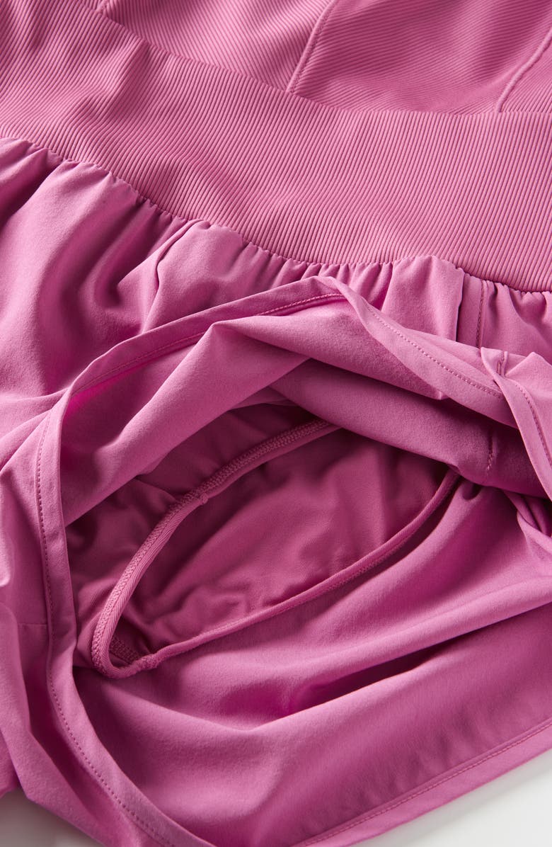 Zella Girl Kids' Summer Break Shorts Romper, Alternate, color, Pink Rosebud