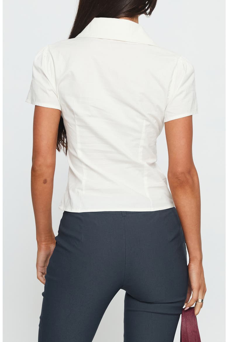 Ovelia Short Sleeve Button-Up Shirt, Alternate, color, WHITE