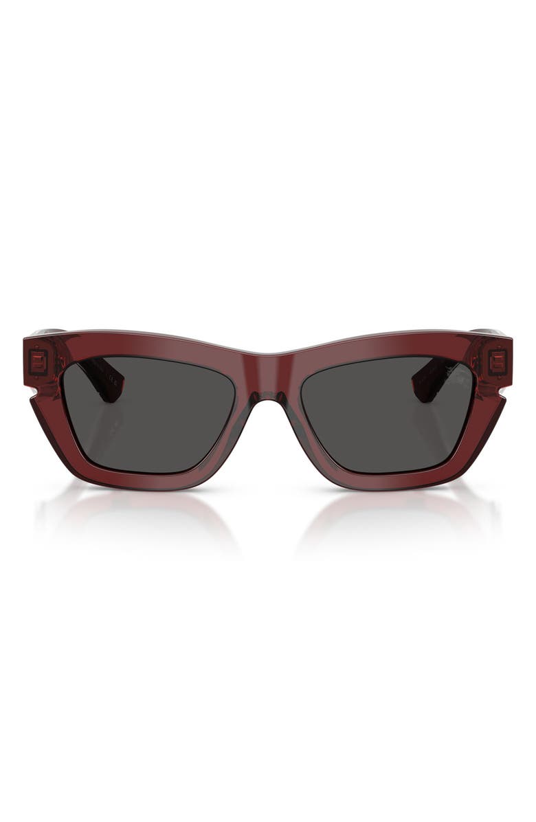 Burberry 52mm Cat Eye Sunglasses, Main, color, Bordeaux / Dark Grey