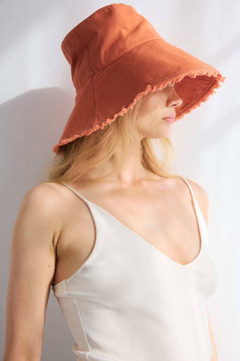 Cotton Bucket Hat, Alternate, color, Orange