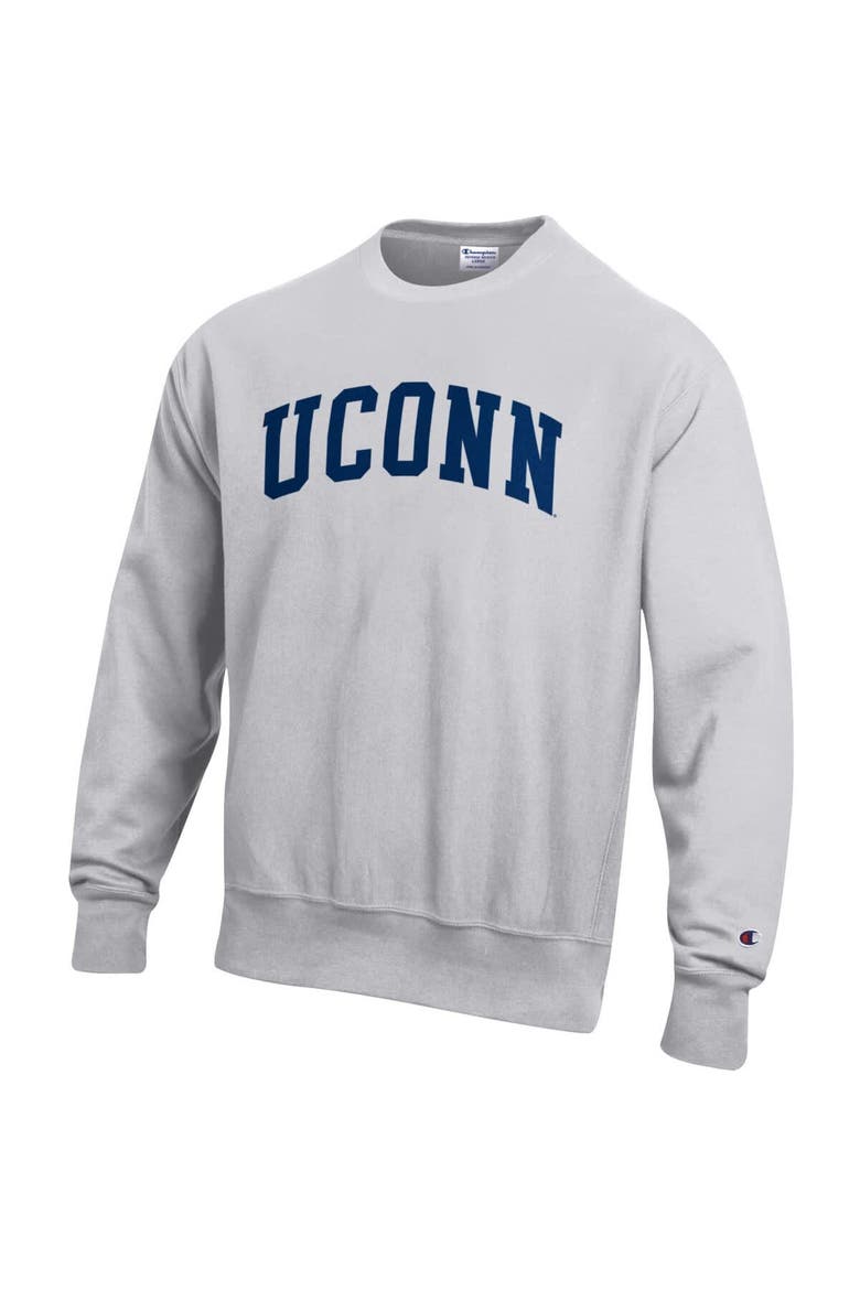 Men's Champion Gray UConn Huskies Reverse Weave Fleece Sweatshirt, Alternate, color, Gray
