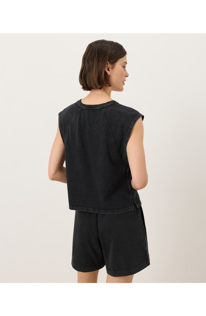 Pact Organic Cotton Weekends Raglan Muscle Tee, Alternate, color, Washed Black