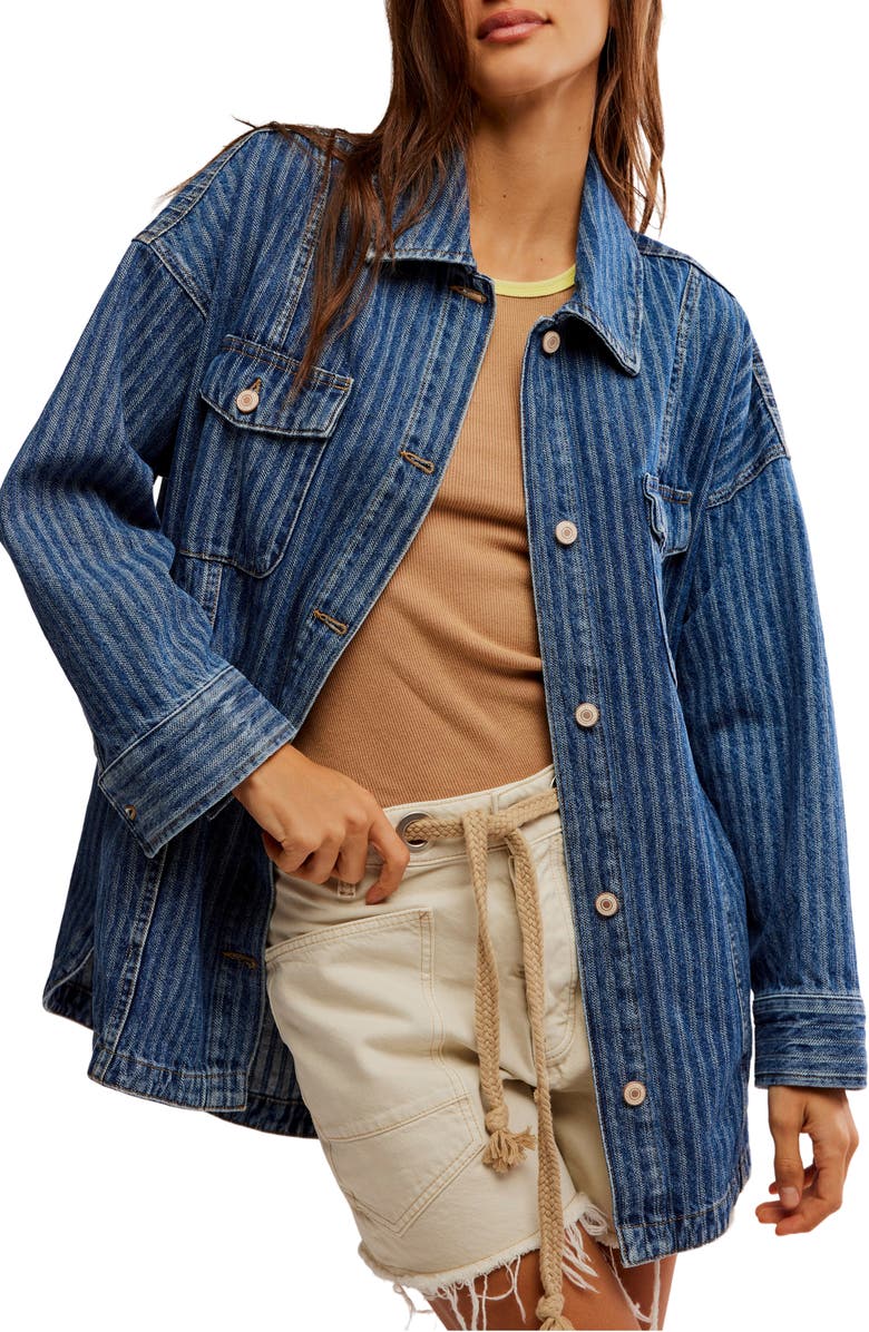 Free People Dunes Denim Shirt Jacket, Main, color, 